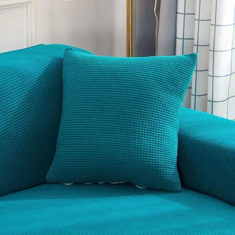 Solid Color Living Room Waffle Honeycomb Square Pillow Cushion Cover Cushion Cover Simple Sofa Pillow Cushion Cushion Cover