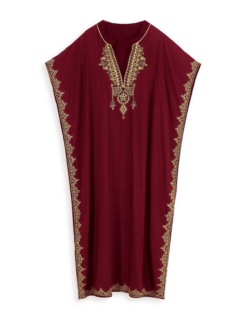 Bohemian White V Neck Bikini Cover-ups Long Tunic Sexy Kaftan Dress Women Plus Size Beach Wear Swim Suit Cover Up