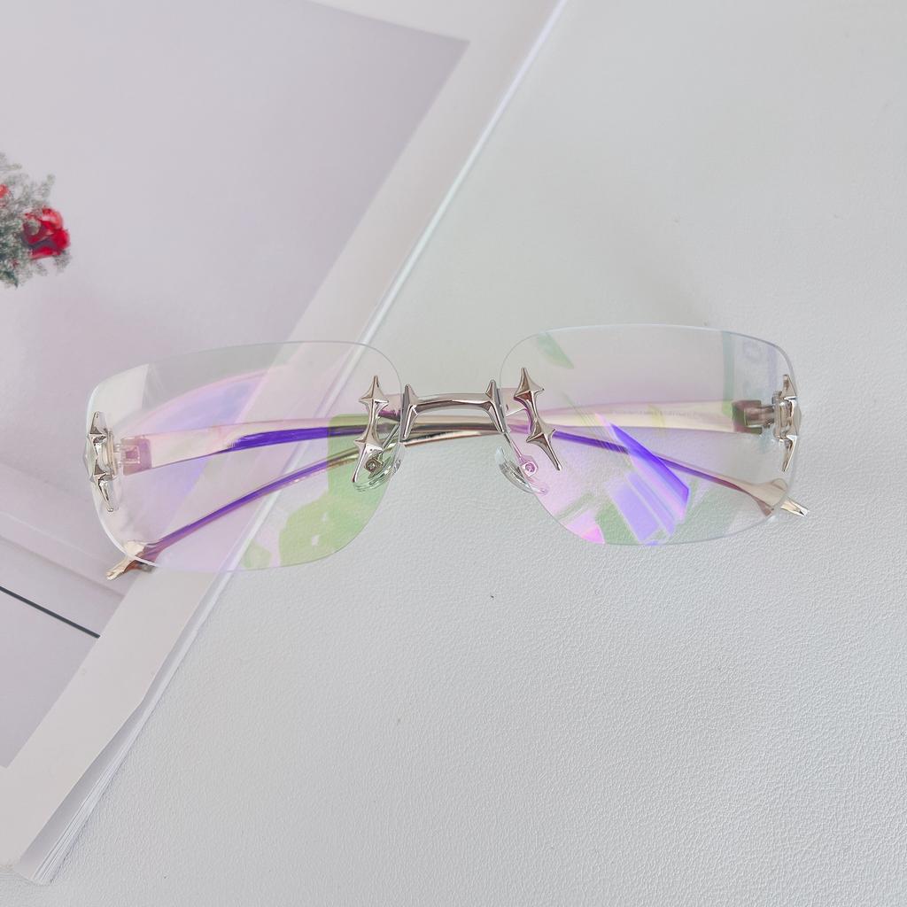 Stylish Rimless Sunglasses For Women Future Technology Sense Sun Glasses For Woman Korean Style Man Sun Glass