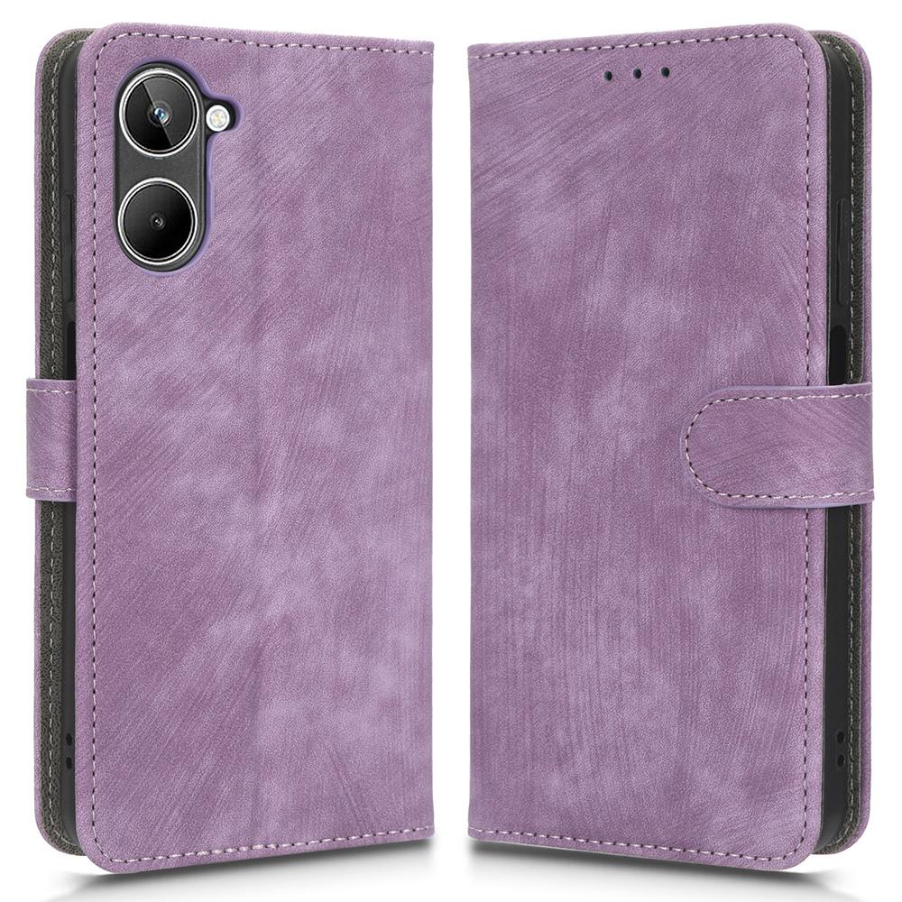 RFID Blocking Anti-scratch Phone Case For Realme 10 4G,Anti-fall Magnetic PU Leather Phone Cover with Wallet Stand