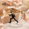 Funny Anniversary Gifts for Couples Runaway Bride and Groom Figurine, Wedding Cake Topper Decor, Toppers Resin Couple Desktop Ornament Engagement