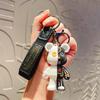 Cross-border cartoon handsome cool silicone mechanical bear keychain chain trendy play car keychain pendant men's and women's sc