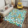 Colorful Maze Pattern Rug for Home Decoration Suitable for use as an anti-slip game mat for living room and bedroom sofas