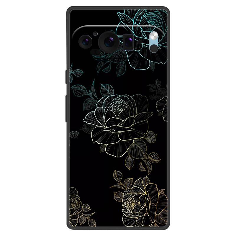For Google Pixel 9 Pro XL Case Cool Painted Silicone TPU Soft Cover For Googe Pixel 9 9 Pro 8A Cases Black Protective Shells