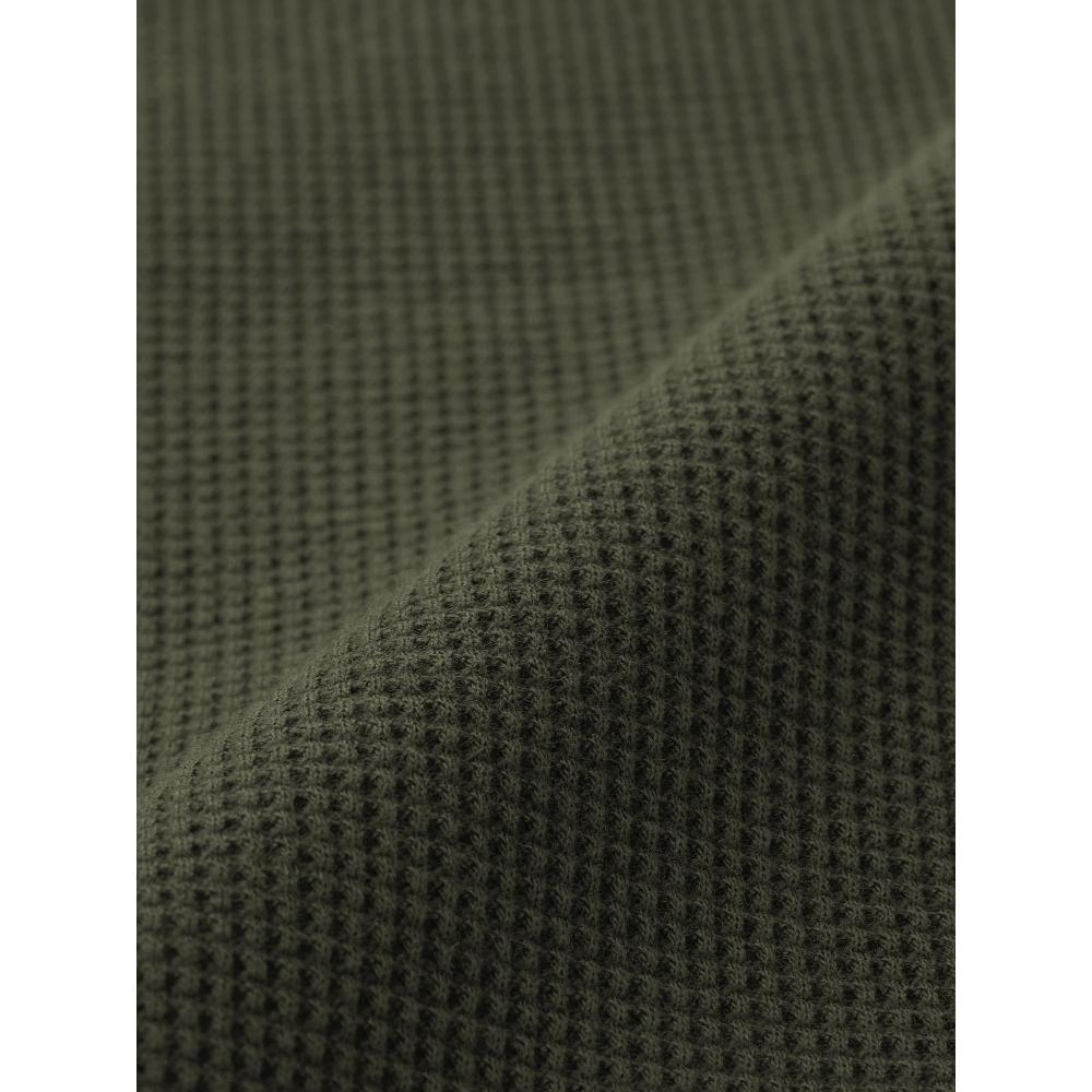 GU by Uniqlo Теплая вафельная футболка с длинным рукавом и воротником-хенли