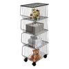 4-Layer Kitchen Storage Room Trolley Storage Basket Kitchen Trolley Basket Floor Rack Fruit Vegetable Storage Movable Rack