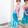 Платье принцессы для девочек, летний костюм Русалочки, детское нарядное платье для дня рождения, одежда с длинными рукавами для девочек