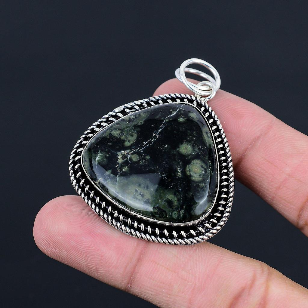 925 Silver Pear Natural Kambaba Jasper Birthday Sister Anniversary New Pendant
