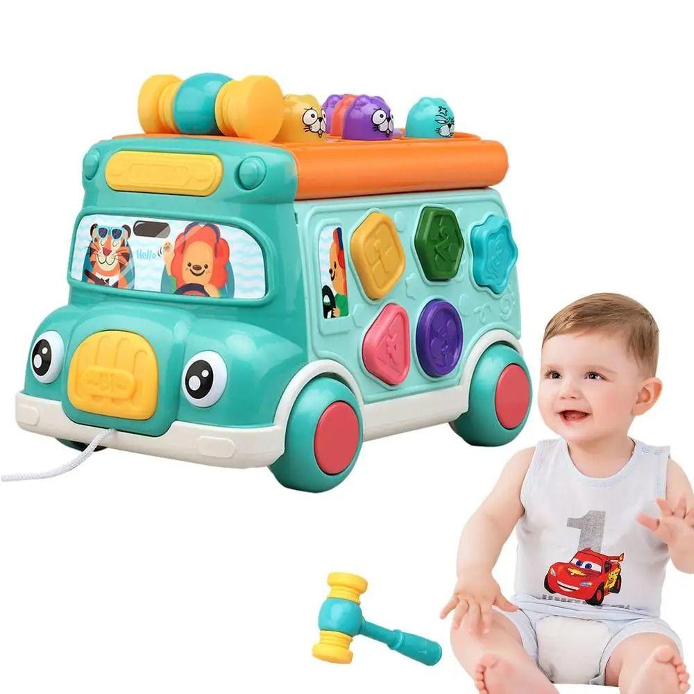 Интерактивный игровой автобус Музыкальные развивающие игрушки Монтессори Игрушки «Бей крота» Подарки для вечеринок