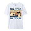 Best Cat Dad Ever Cats Tshirt Vintage Mens Tshirt Tops Graphic Printed Tees Loose Daily Men Clothing Casual Streetwear