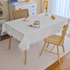 Waffle tablecloth cotton yarn fringed small fresh atmosphere decorative cloth dining table fabric tablecloth coffee table tablecloth