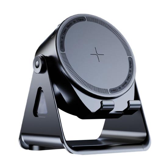 5-в-1 Датчик Bluetooth-совместимый Динамик с Держателем для Телефона Автовоспроизведение и 8 Цветов Подсветки Динамик Беспроводная Зарядка Регулируемая Подставка