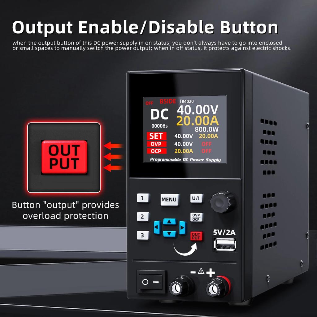 BSIDE-I8 Programmable DC Power Supply Lab 30V 10A Power Supply Bench Power Source Stabilized Switch Switching Power Stabilizer