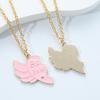 Yousheng 2 шт. ожерелье дружбы крылья любви лоскутное кулон с буквенным принтом Очаровательное ожерелье тонкой работы ожерелье ювелирные изделия подарок