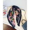 NINA SOLOR Geranium Floral Twill Silk Scarf