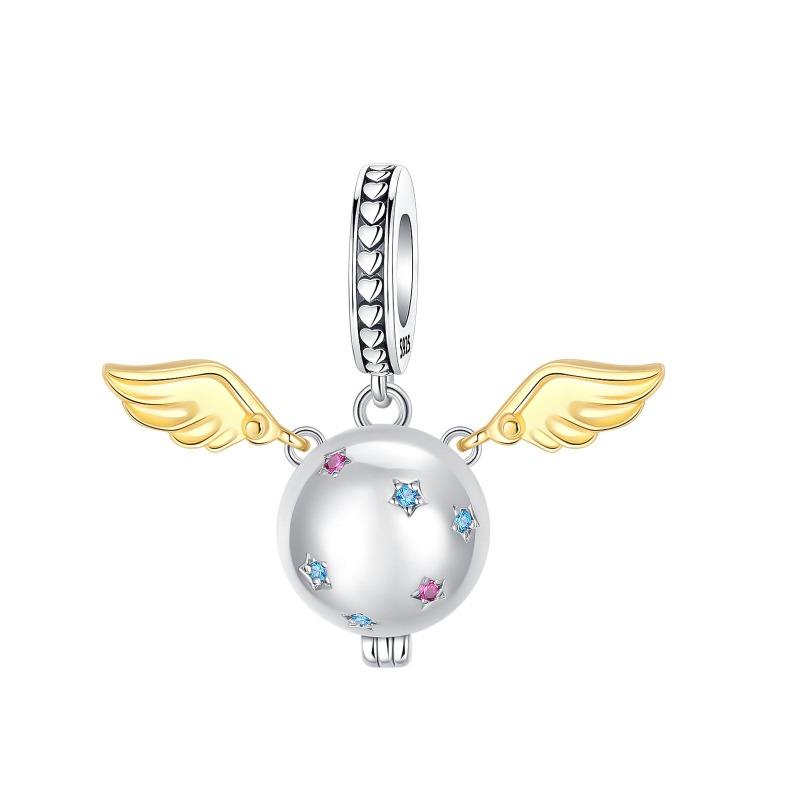 Новые медные шармы в виде крыльев ангела, подвески в виде сердца, птицы, свиньи, подходят для оригинальных браслетов, ожерелий, женские изящные украшения для DIY, подарки