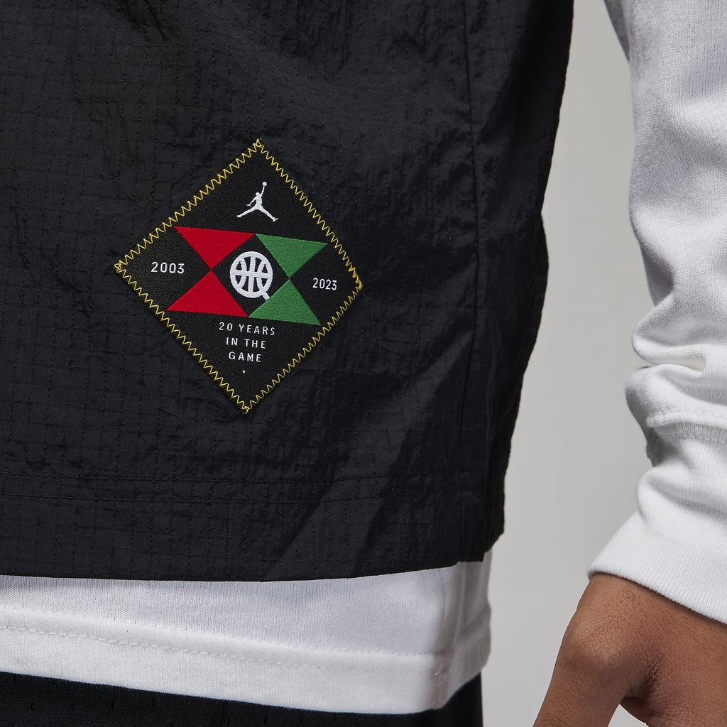 Jordan Quai 54 Рубашка с коротким рукавом и квадратным вырезом с логотипом Мужские топы Черные FJ6989-010