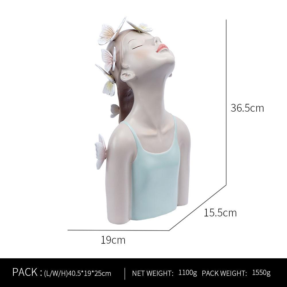 Европейский стиль, легкая роскошь, мода, глядя на бабочку, девушка, смоляные украшения, модель окна дома, комната, художественное оформление, украшение