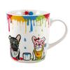 [R6759] - Multicolored 'Bulldog' Porcelain Mug - 86x84 Mm (30 Cl)