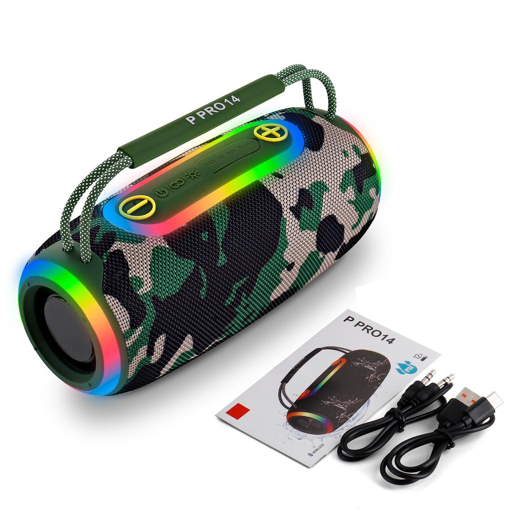 PRO Series 14 Bluetooth Speaker RGB Light Portable Desktop Outdoor Subwoofer High Power Speaker