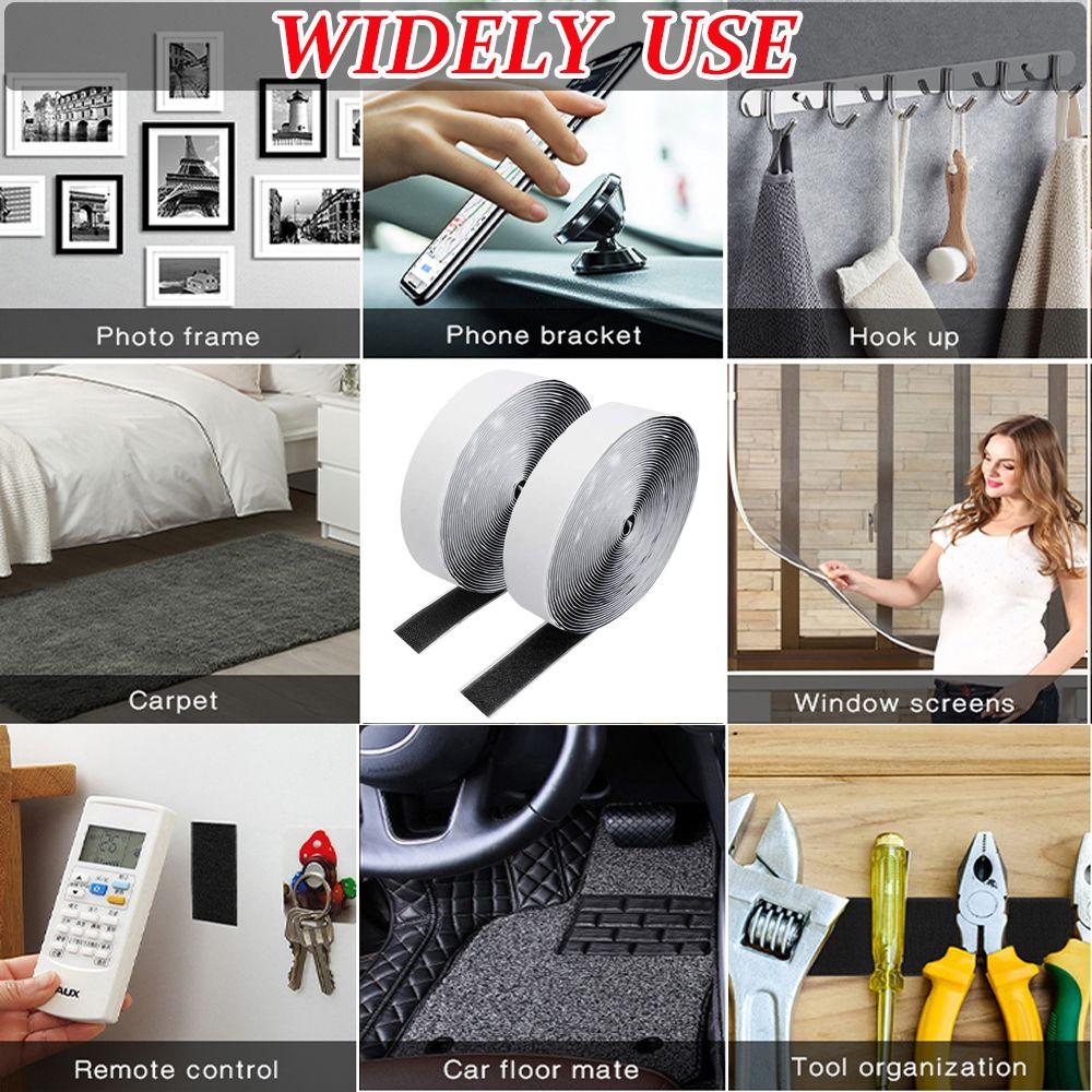 & Living Home Gadget Adhesive Loop Fastener Tape Self Adhesive Hook Nylon Sticker Magic Sticker