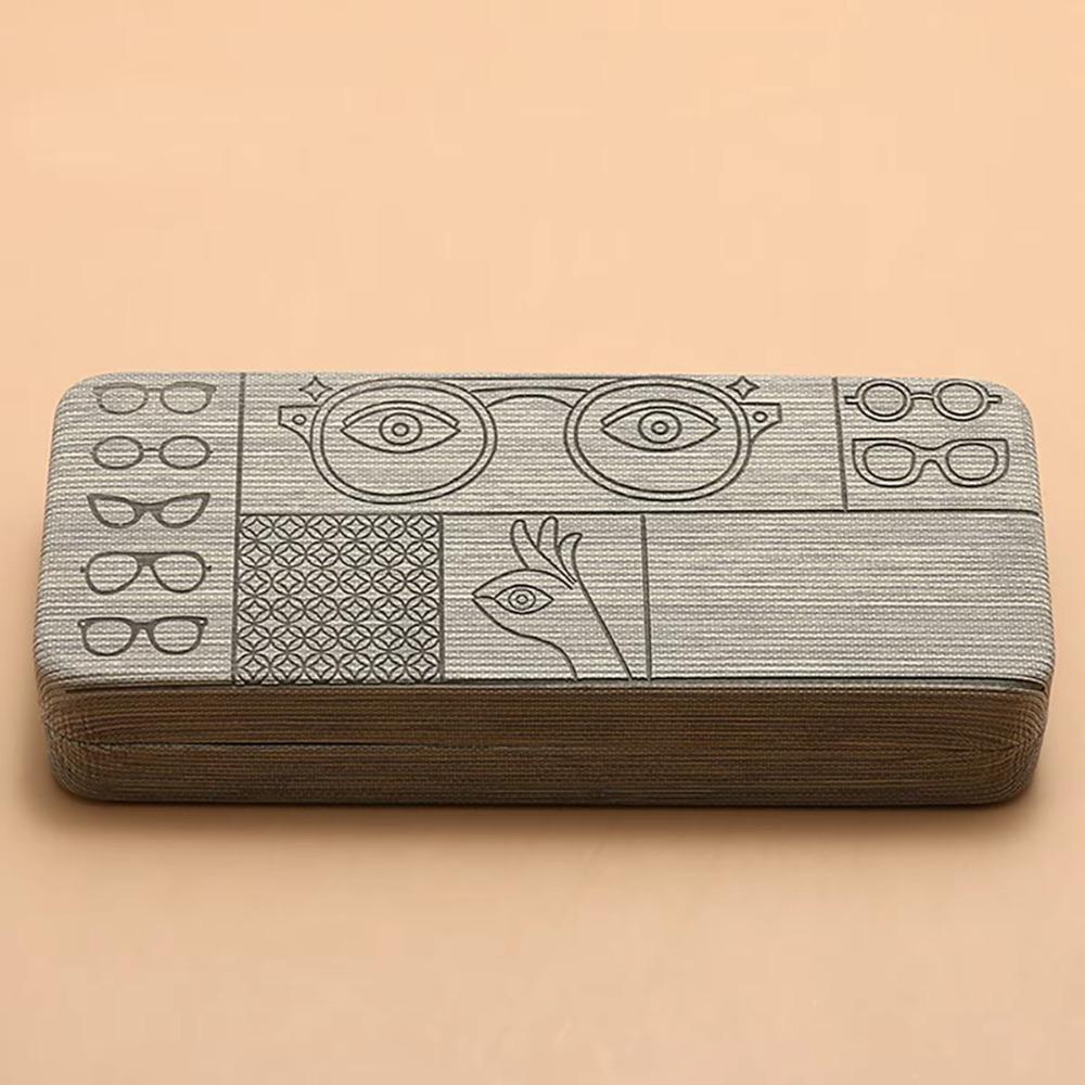 Portable Eyewear Holder Geometric Pattern Glasses Protective Cover For Mens Fashion Accessories