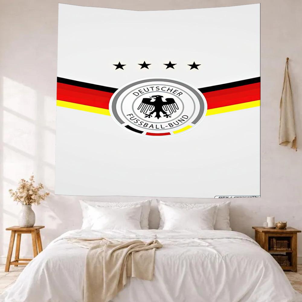 Deutscher Fussballbund Style Wall Decor Tapestry Art For Pet Memorial Birthdaywedding Party Backdrop Family Gift