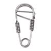 Stainless Steel Clasp Dual Lock Keychain Snap Clip Carabiner Key Ring  Belt Clip