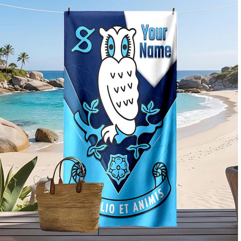 Sheffield Wednesday FC Personalized Printed Beach Towel Soccer Logo Support Custom Name Text Absorbent Towel For Sport Travel Special Gift