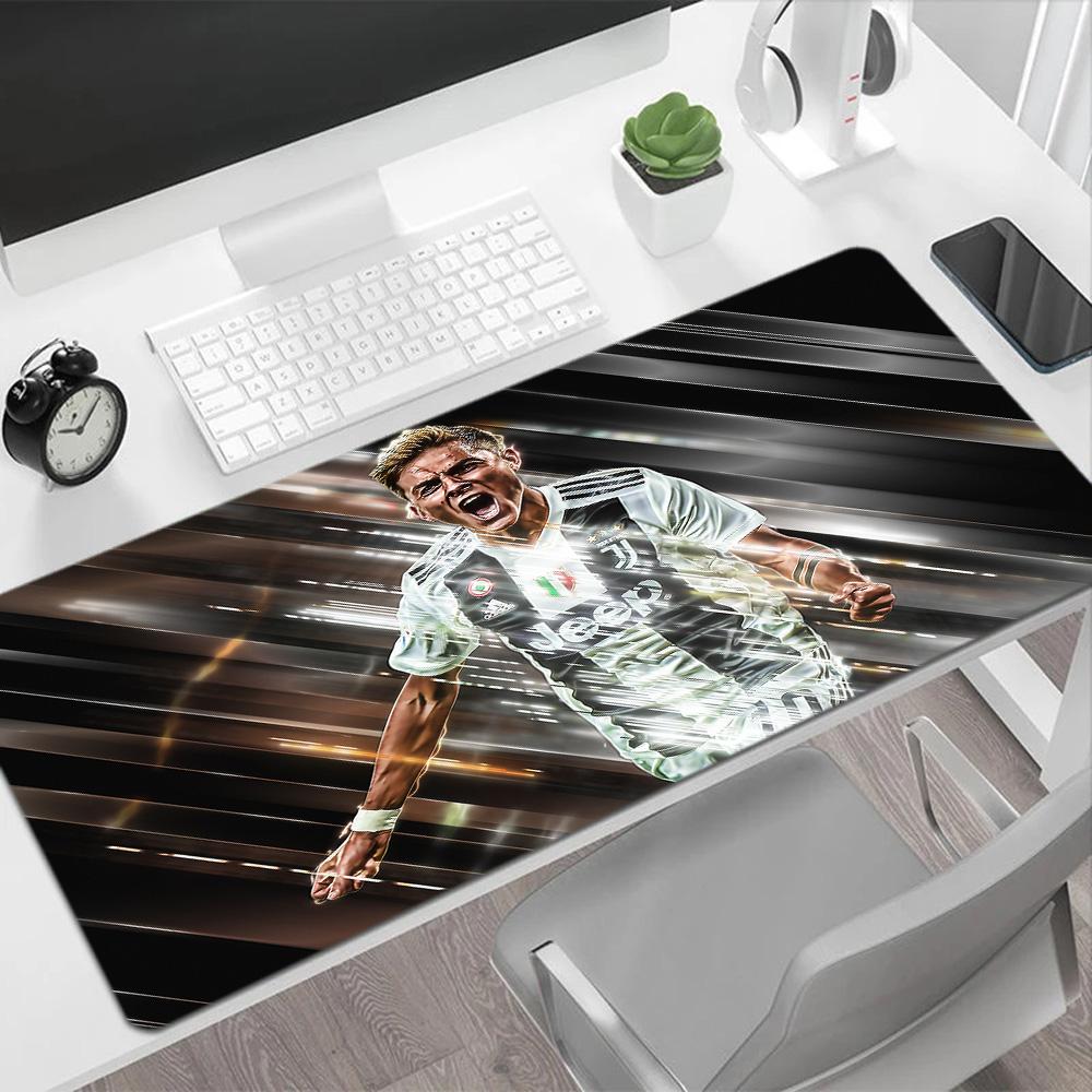 Brazilian Footballer Action Gaming Mouse Pad Keyboard Mat Computer Desk Keyboard Mat Non-Slip Rubber Base Computer Decor Item Office Use