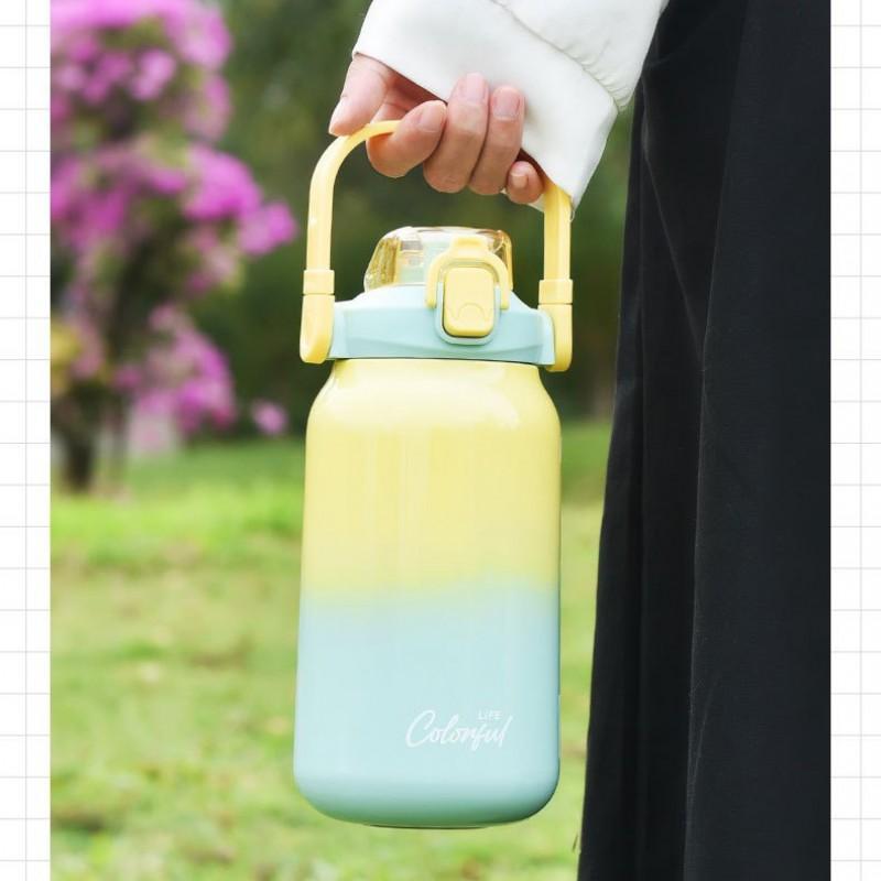 304 Stainless Steel Insulated Tumbler With Dual-Drink Lid Portable Gradient Water Bottle Students Men Women Office Travel