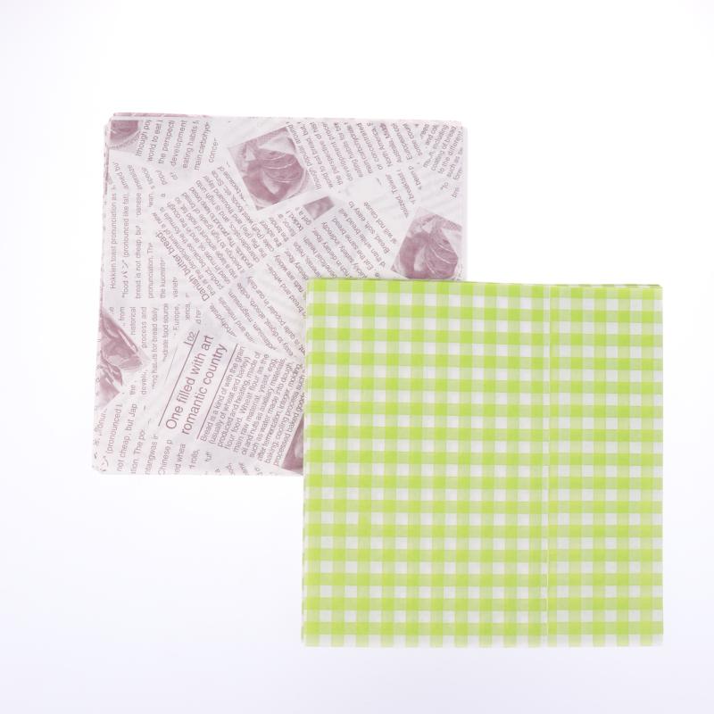 50 шт. Упаковка для выпечки Пакет для еды Жиронепроницаемый бумажный пакет Обертка для сэндвича, пончика, хлеба Гамбургер Кухонный аксессуар 18*18 см