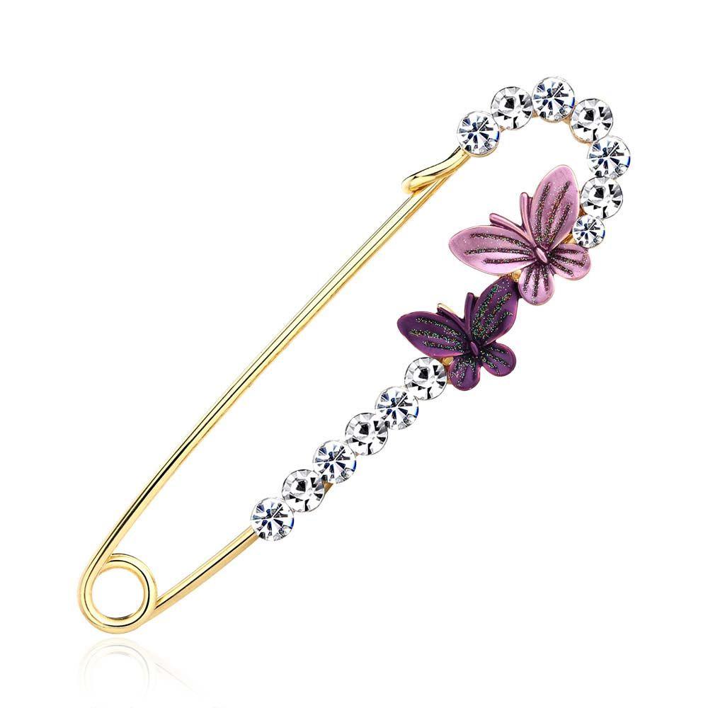 Flower Simulated Pearl Rhinestone Butterfly Enamel Zinc Zinc Alloy Brooches Pin Corsage Accessories Jewelry