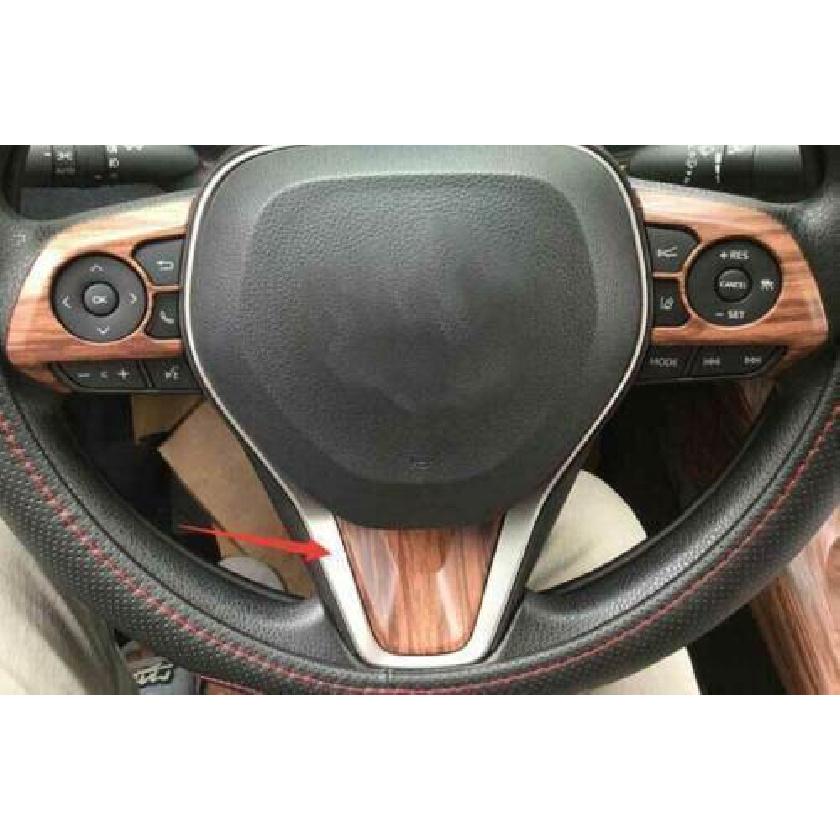 For Toyota Corolla Cross Yellow - Steering Wheel U Type Cover Wood Grain