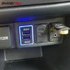 Синий светодиодный индикатор Быстрая зарядка Двойной USB-интерфейс QC3.0 Розетка Быстрое автомобильное зарядное устройство для toyota camry corolla rav4 hilux аксессуары