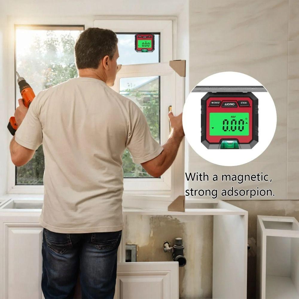 Magnetic 360 Degree Angle Finder Lcd Screen Angle Bevel Tester Digital Level Box Measuring Tools