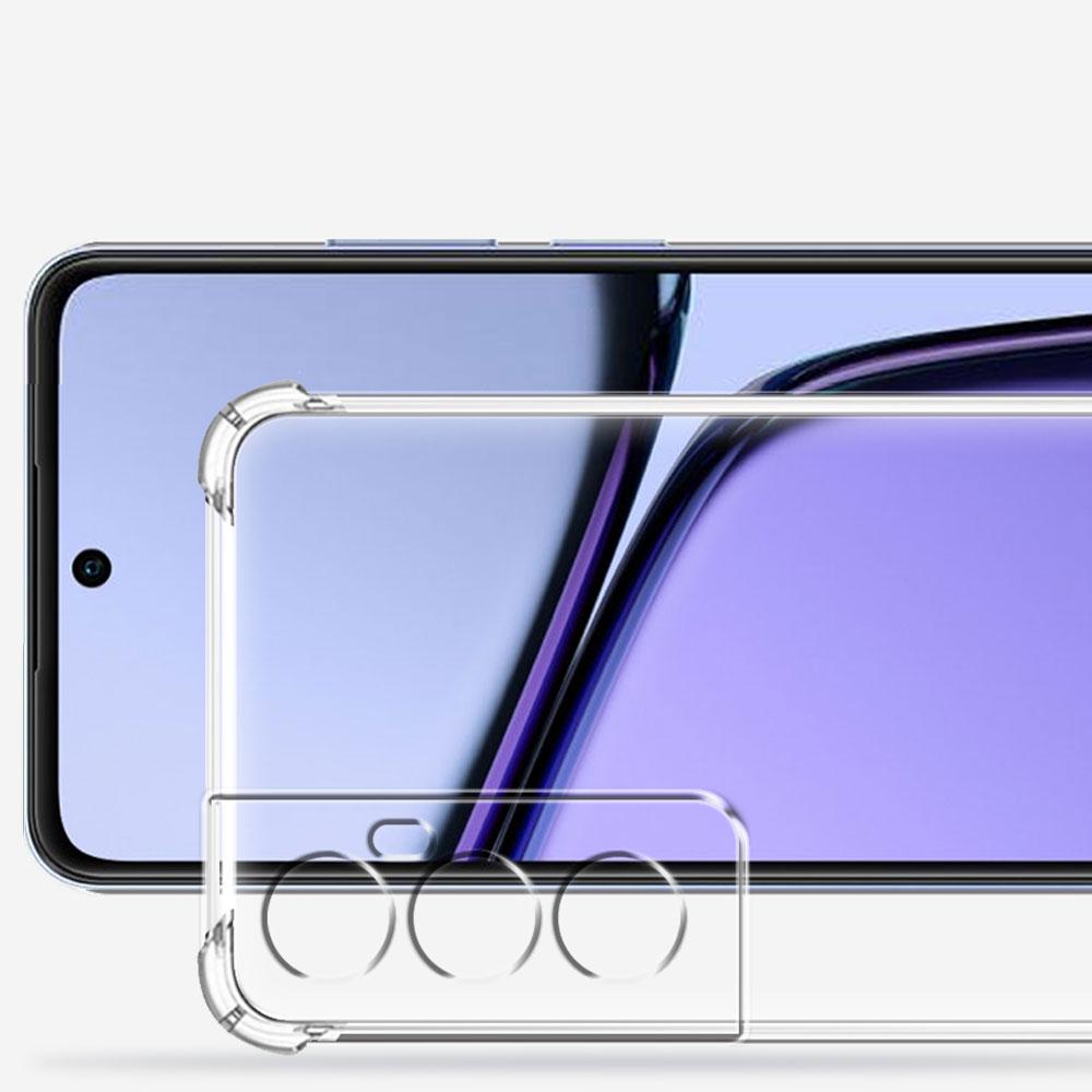 Для Realme C65 4G чехол прозрачный противоударный силиконовый мягкий бампер TPU чехол для Realme C65 RMX3910 защитный чехол на RealmeC65 Funda