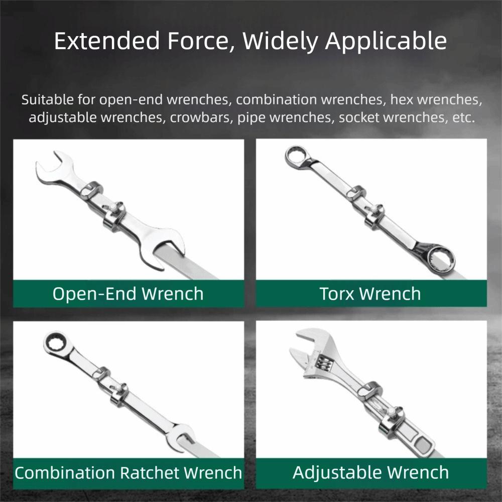 Extra Leverage Spanner Extension Tool Carbon Steel Heavy Duty Spanner Extender Tight Space