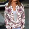 Women's Valentine's Day Print Long Sleeve Knit Cardigan Button Jacket