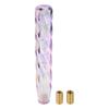 HOPESPANNER Twist Pattern Crystal 30cm Shift Acrylic Stick Shifter Lever Knob for Automatic and Manual Vehicles with 2 1 Set Knob, Adapters,