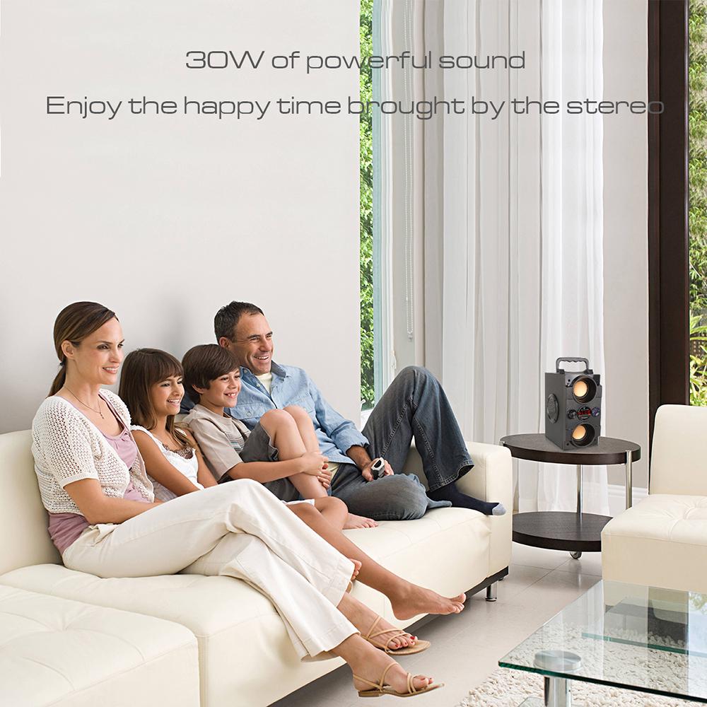 TOPROAD Портативный Bluetooth Динамик 30 Вт Большой Мощности Тяжелый Бас Беспроводные Колонки Сабвуфер Поддержка Дистанционного Управления FM Микрофон TF AUX USB