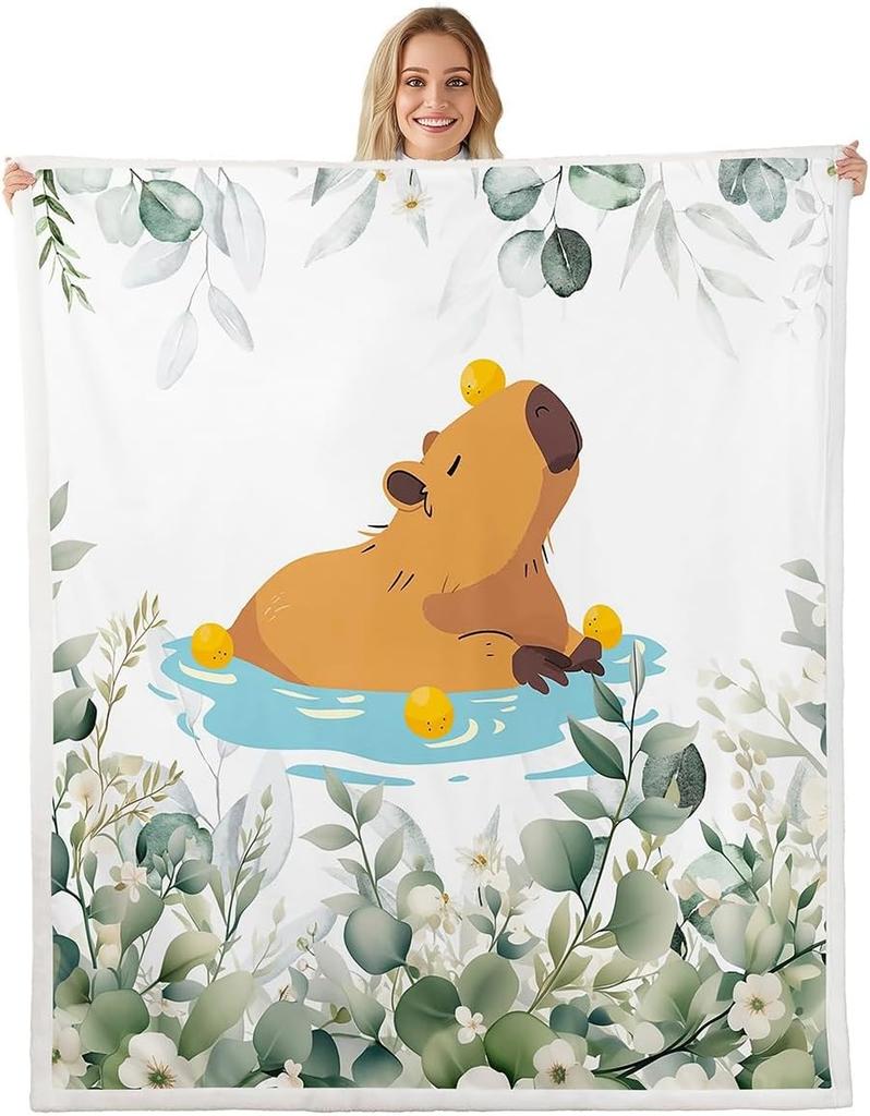 Cute Parrot Blanket Soft Fleece Throw Bird Lover Gift Kids Room Decor Floral Design Home Decoration