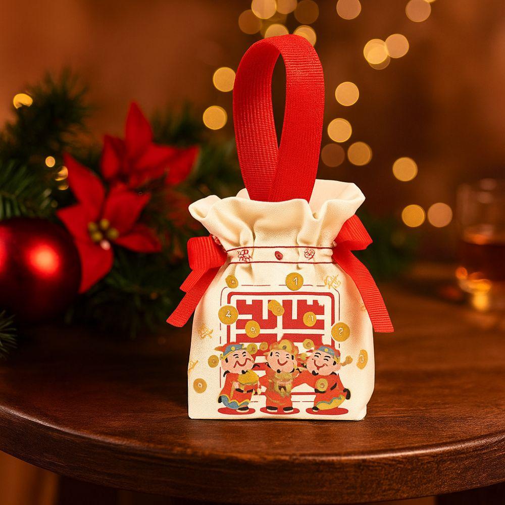 Cartoon Horse Year Handbag Bag Canvas Wedding Candy Bag Kids Gift Drawstring Bag Wedding Event