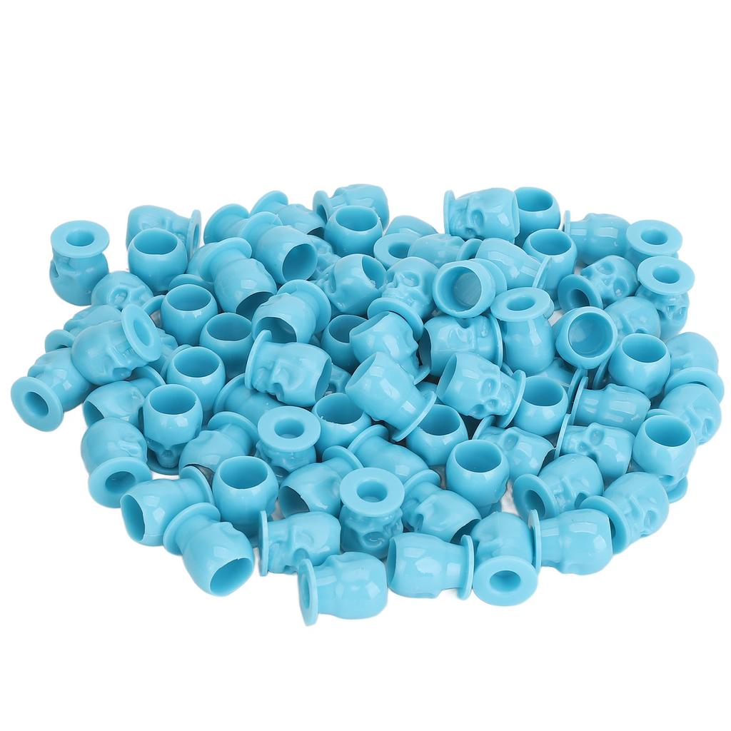 200pcs Tattoo Ink Cups Skull Shaped Stable Base Prevent Falling Off Microblading Pigment Cups