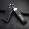 Luxury Leather Keyring Pendant Car Accessories for Mitsubishi Eclipse Cross Outlander Sport Xpander L200 MPV Mirage