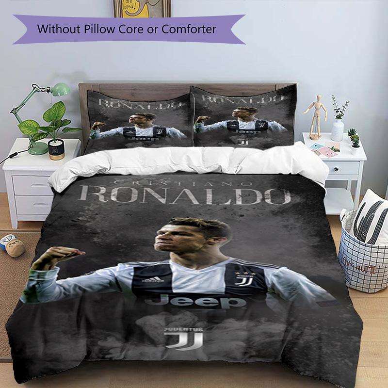 Ronaldo's Cb7 Ronaldo Celebration Bedding Set, Breathable Duvet Cover with Pillowcases, Soft Bed Linen for Bedroom Home Decoration, Perfect Festival B