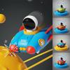Astronaut Rocket Car Toys Wind-up Cars Press and Go Toy Cars Cute   Educational Toy