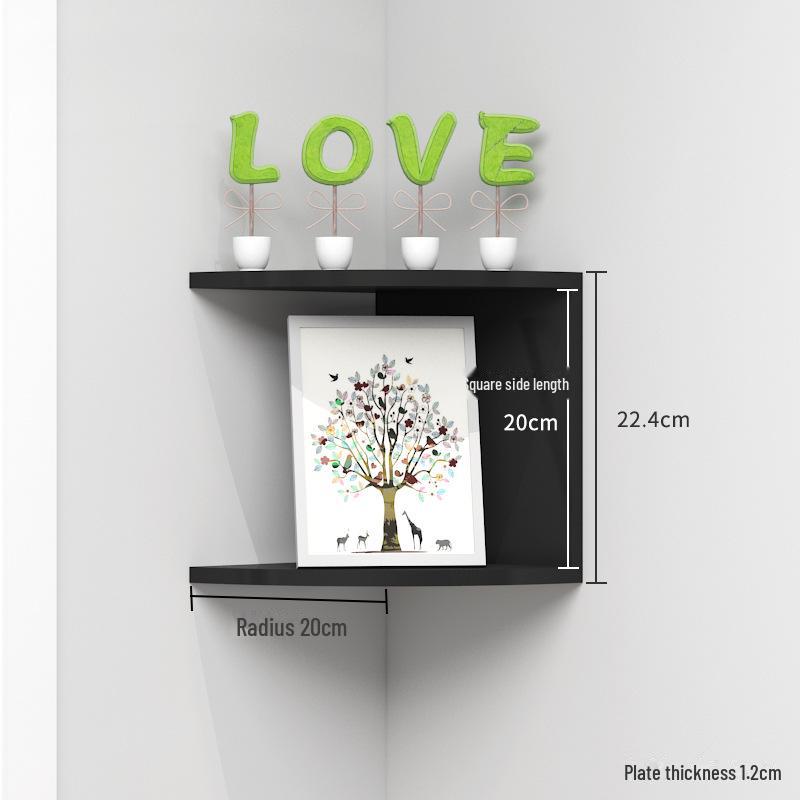 Угловая настенная полка без перфорации - треугольная кухонная книжная полка и шкаф