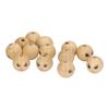 30pcs Wooden Smile Face Beads Log Color DIY Round Wooden Smiley Loose Beads Gift Children Beaded
