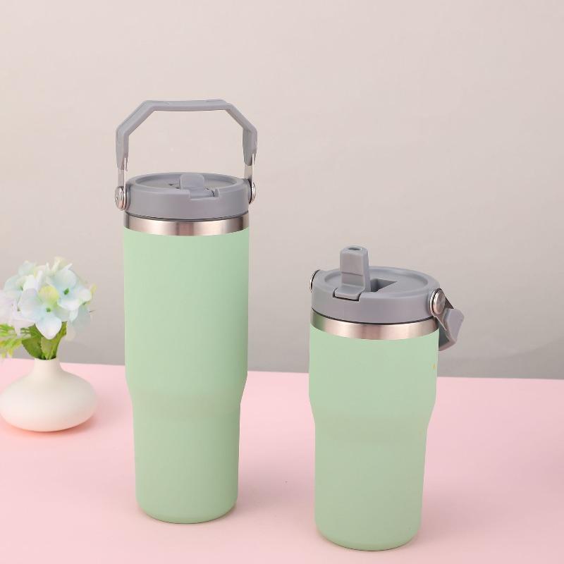 600/900ml New Car Cup Outdoor Portable Handheld Ice King Cup Vacuum Insulated Large Capacity Insulated Bottle